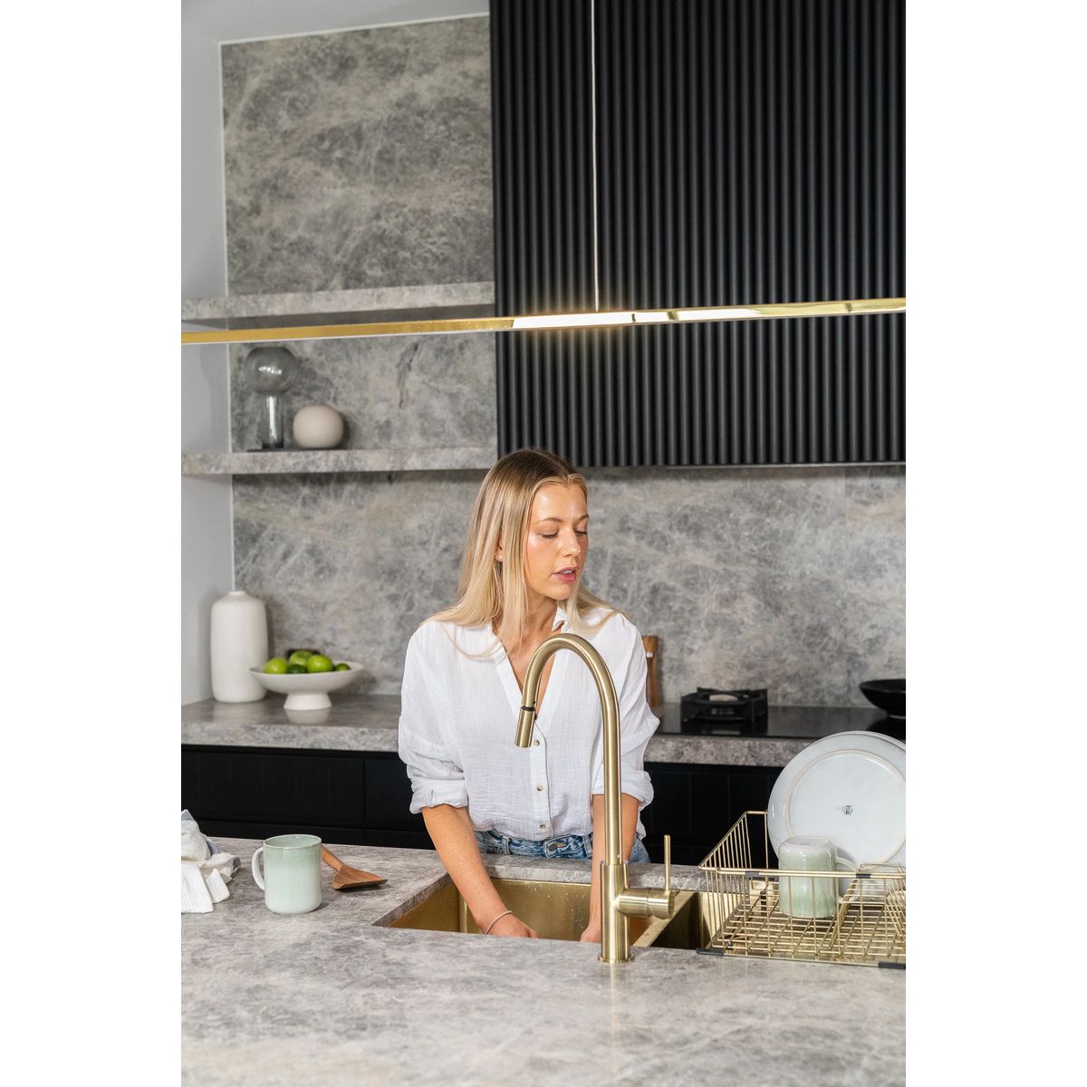 Dish Rack Brushed Bronze Gold