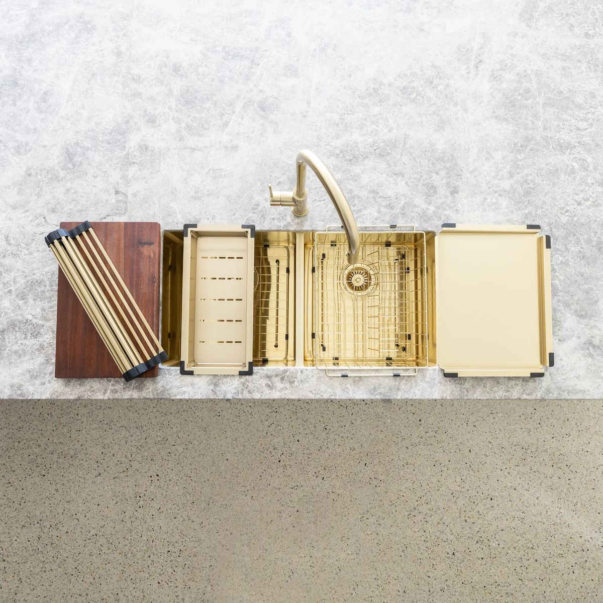 Dish Rack Brushed Bronze Gold