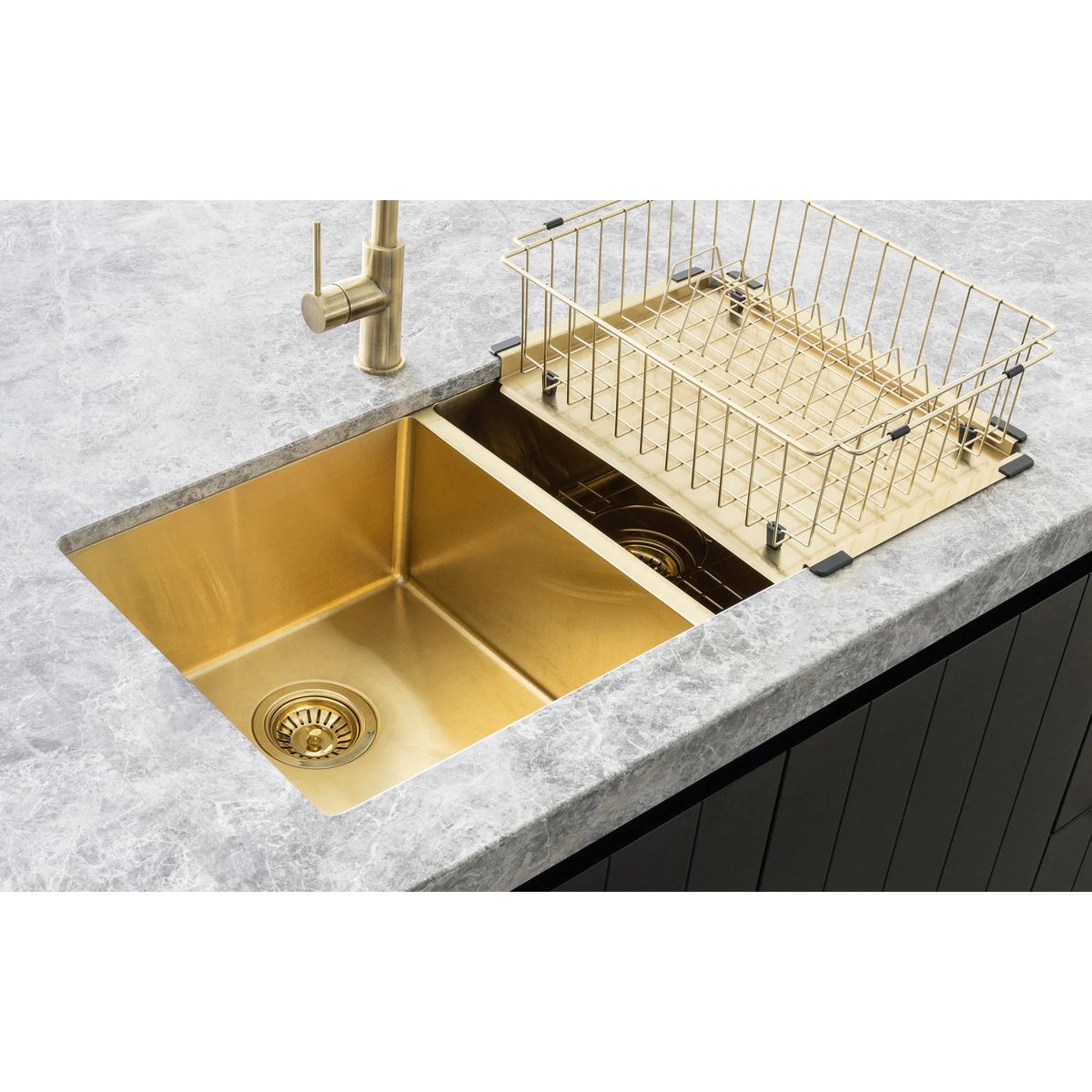Dish Rack Brushed Bronze Gold