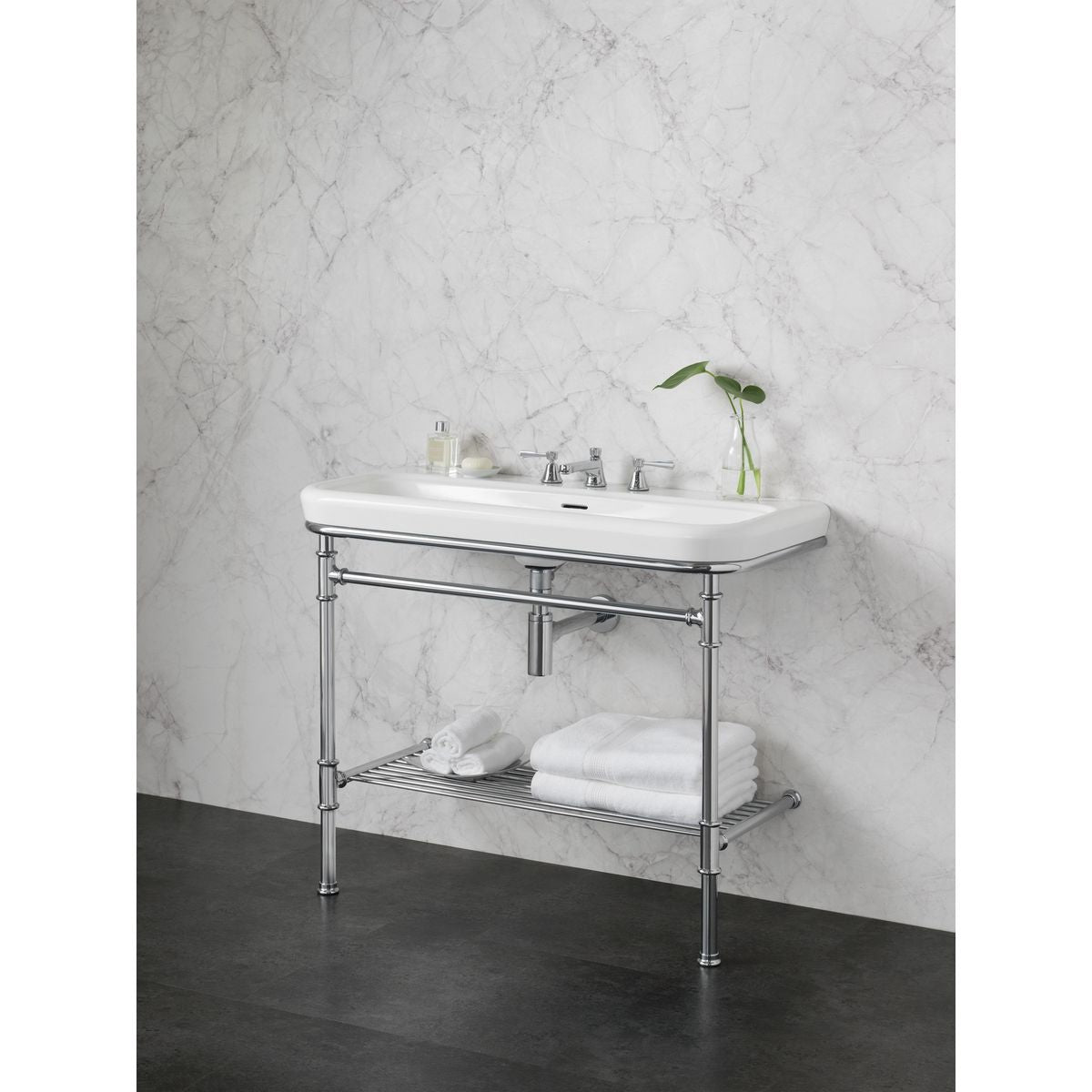 Metallo 100 Washstand, No Taphole