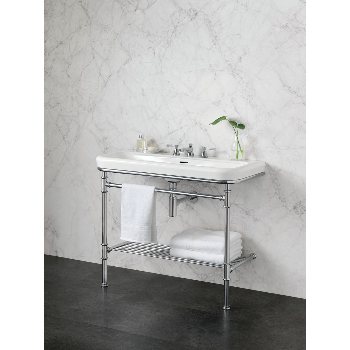 Metallo 100 Washstand, No Taphole