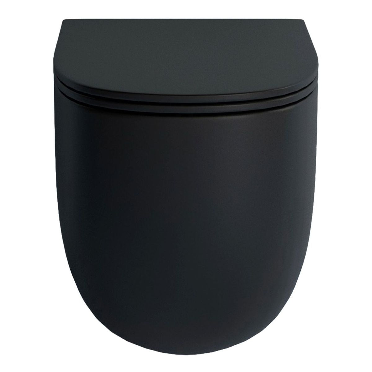 Studio Bagno Matte Black Milady Wall Hung Package With Oli 74 With Frame Pneumatic Cistern