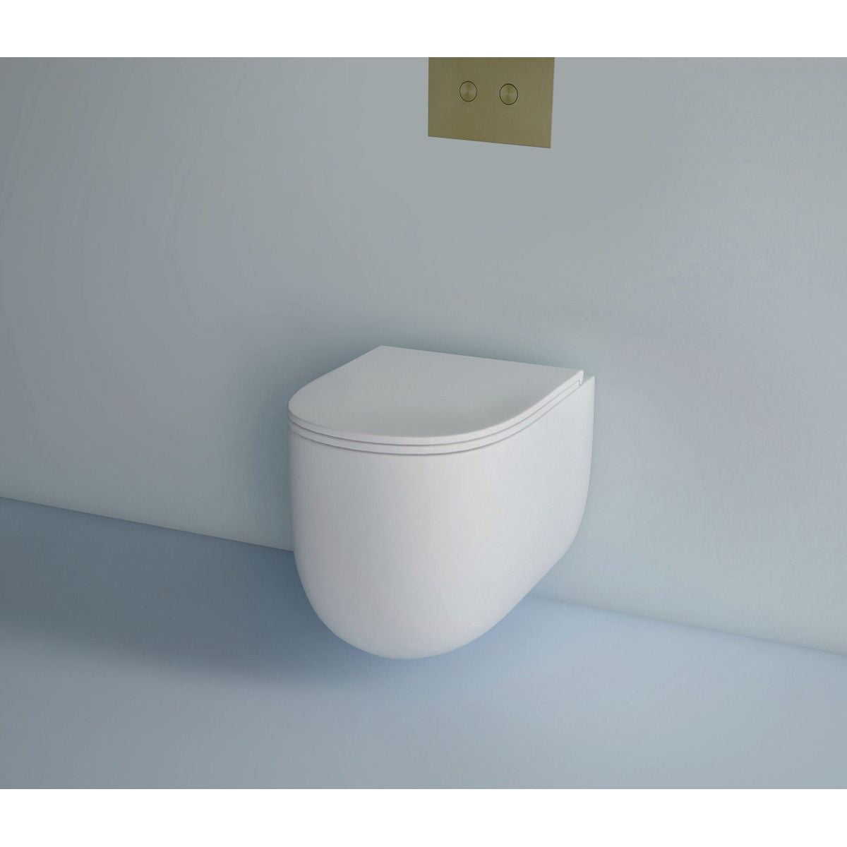 Studio Bagno Matte White Milady Wall Hung Package With Expert Evo With Frame Mechanical Cistern