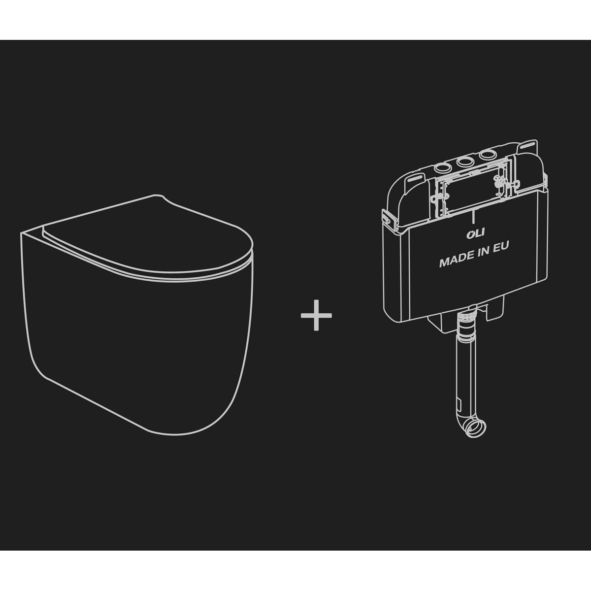 Studio Bagno Milady Wall Faced Package With Oli 74 Mechanical Cistern