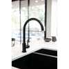 Round Gooseneck Kitchen Mixer Tap MK03 Matte Black