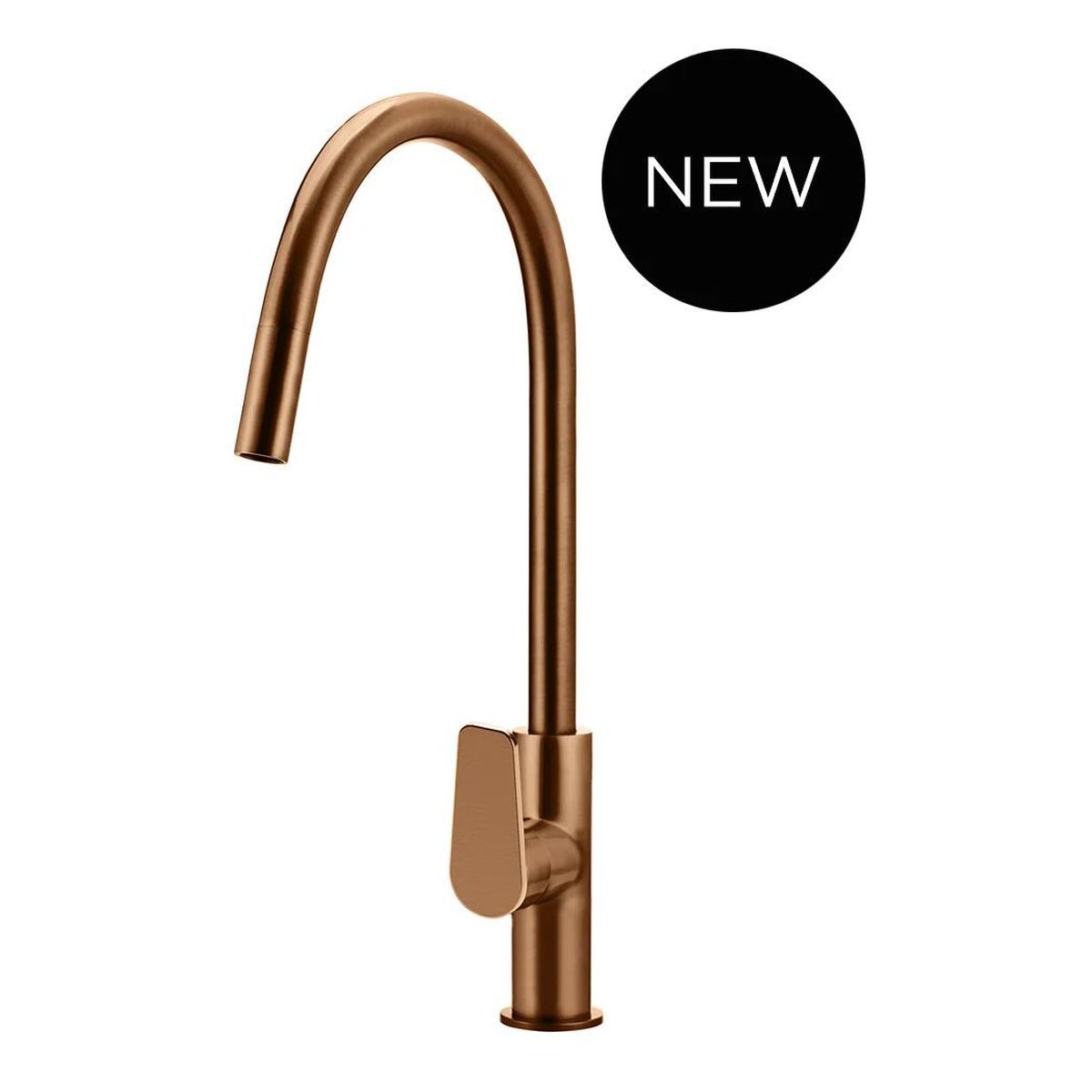 Round Paddle Piccola Pull Out Kitchen Mixer Tap Lustre Bronze