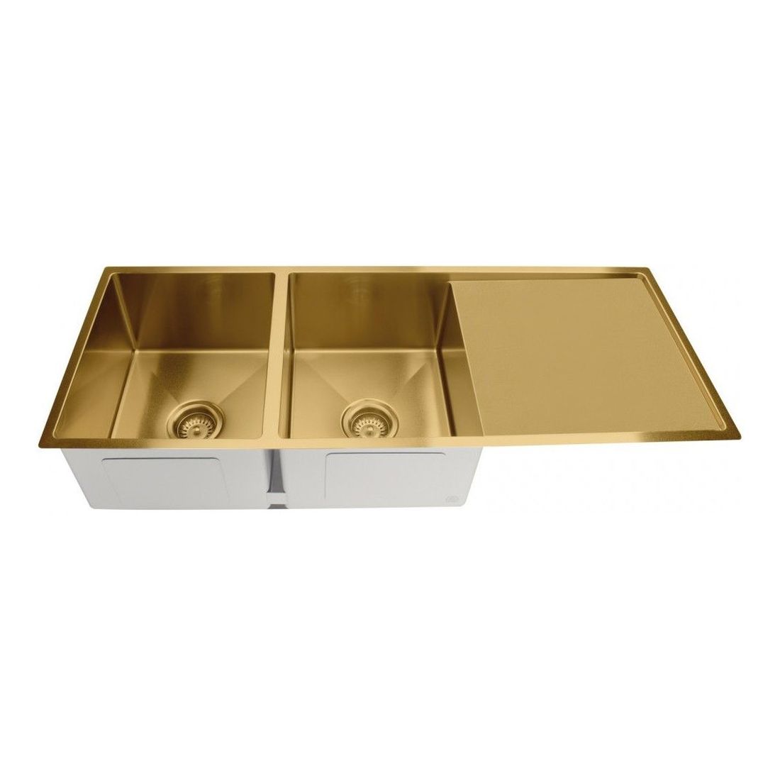Kitchen Sink - Drainboard Double Bowl 1160*440*200 Brushed Bronze Gold