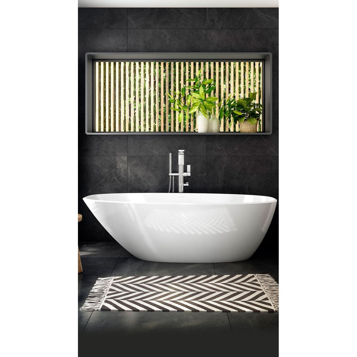 Victoria + Albert Mozzano 2 Bath, Gloss White