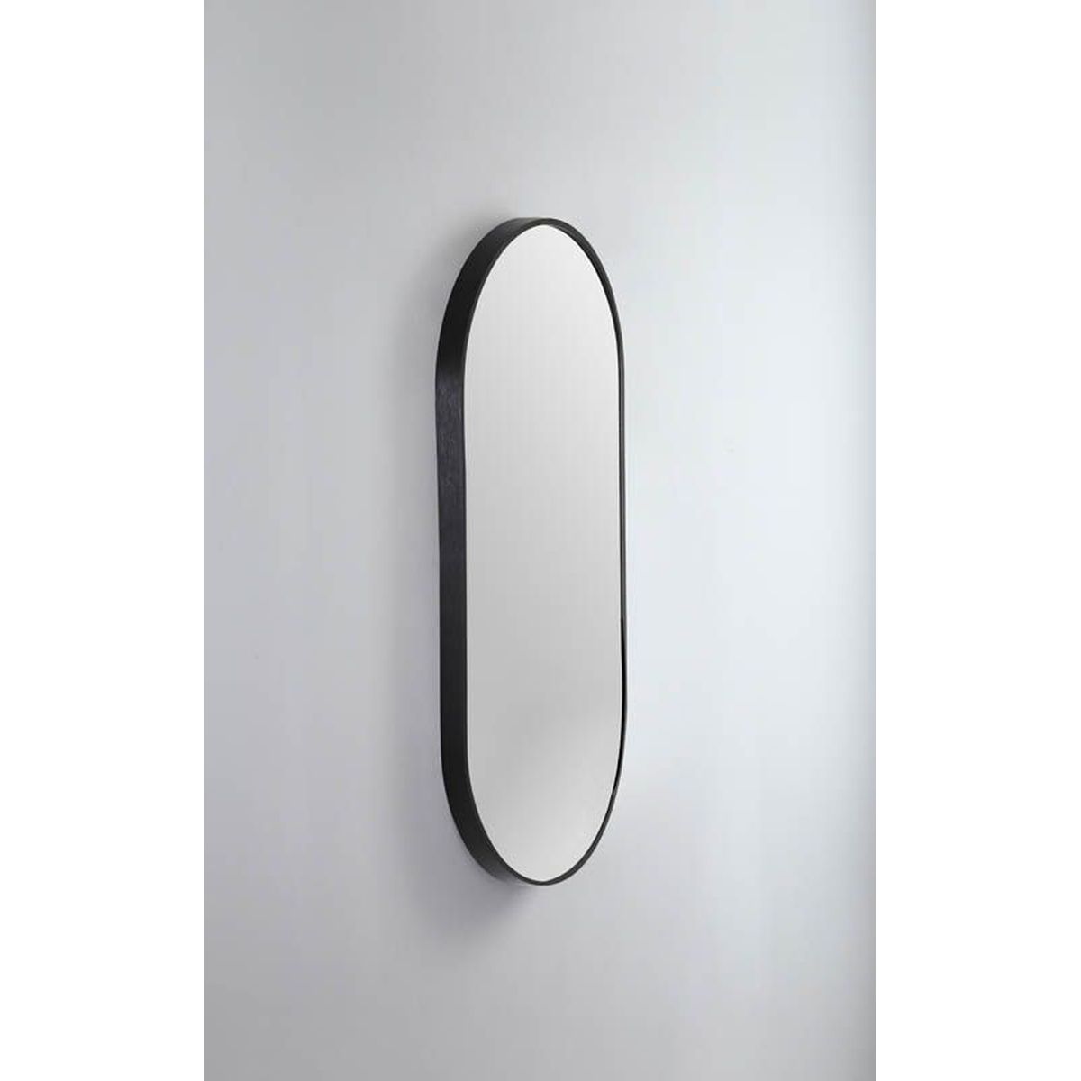 Modern Oblong 460 x 1210 Mirror with Portable Magnifier - Manhattan Black