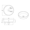Monroe Above Counter Basin, Matte White