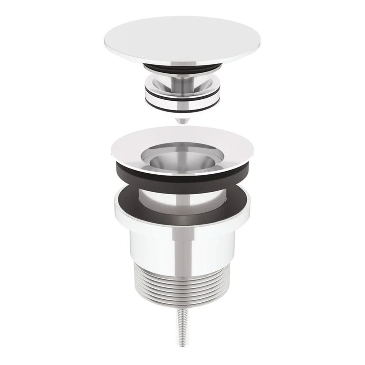 Pop-Up Bath Waste - Removable Grate, Bath & Basin, Chrome