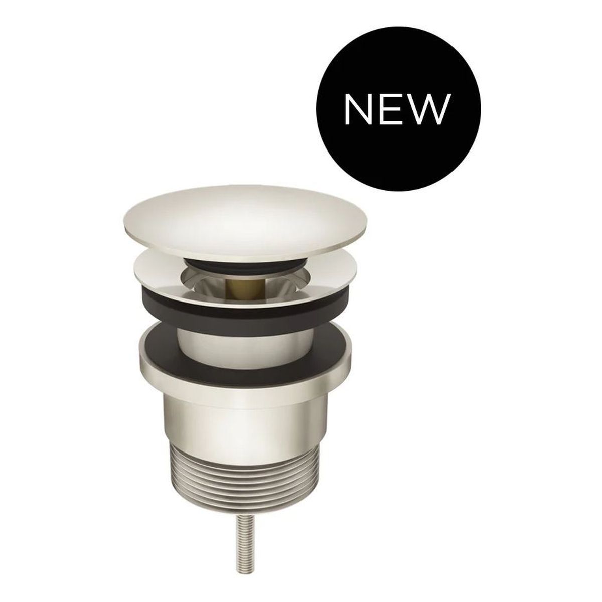 Pop-Up Bath Waste - Removable Grate, Bath & Basin, Brushed Nickel