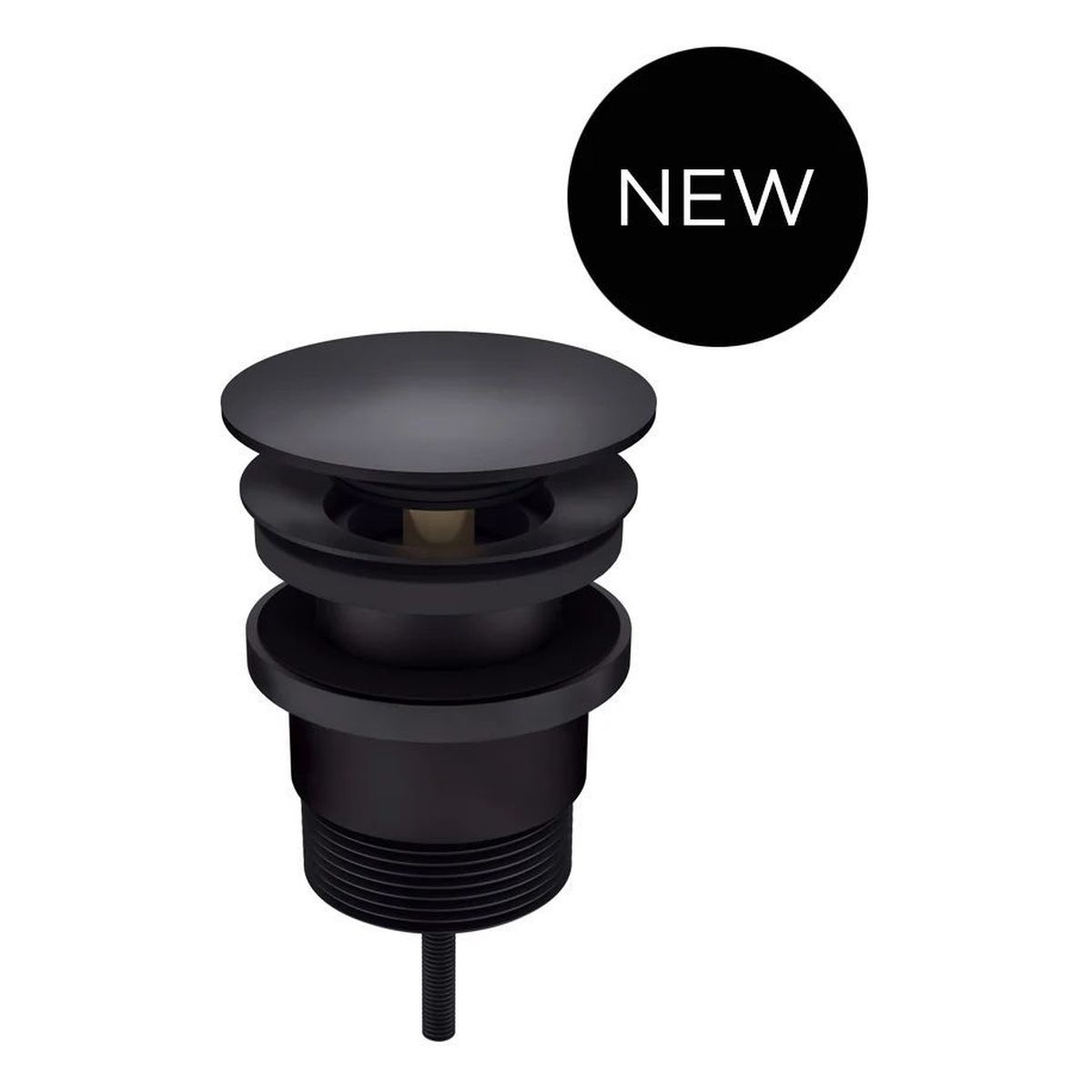 Pop-Up Bath Waste - Removable Grate, Bath & Basin, Matte Black