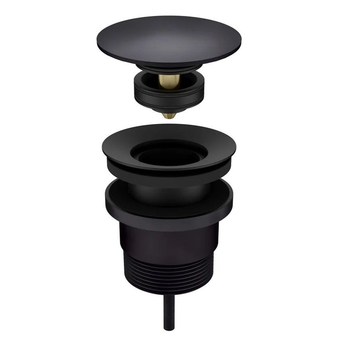 Pop-Up Bath Waste - Removable Grate, Bath & Basin, Matte Black