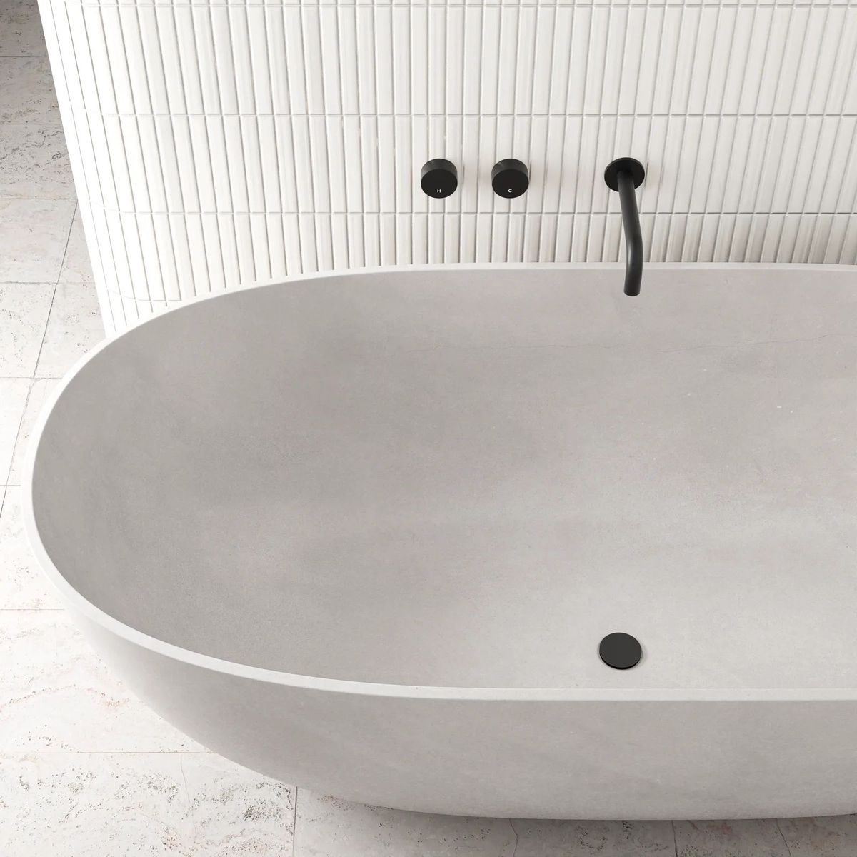 Pop-Up Bath Waste - Removable Grate, Bath & Basin, Matte Black