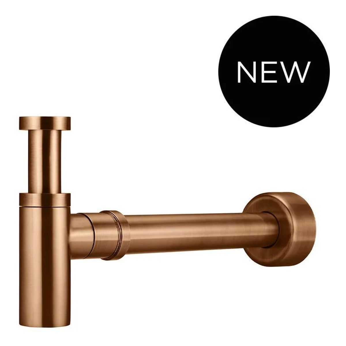 Round Bottle Trap for 32mm basin waste and 40mm Outlet , Lustre Bronze