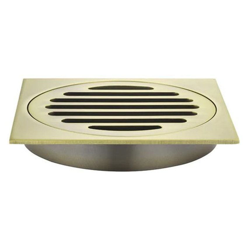 Square Floor Grate Shower Drain 100mm outlet Tiger Bronze