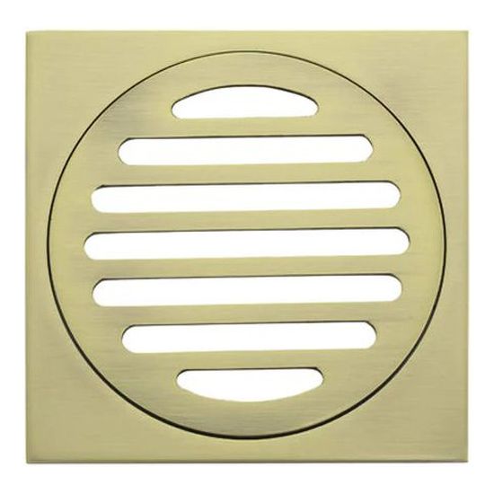 Square Floor Grate Shower Drain 100mm outlet Tiger Bronze