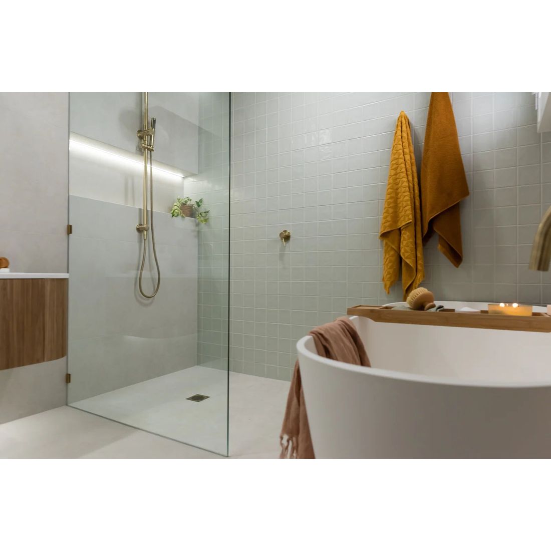 Square Floor Grate Shower Drain 100mm outlet Tiger Bronze