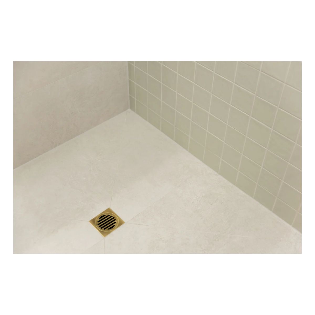 Square Floor Grate Shower Drain 100mm outlet Tiger Bronze