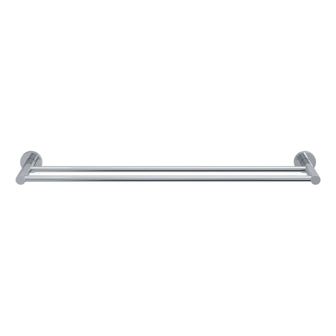 Round Double Towel Rail 600mm Chrome