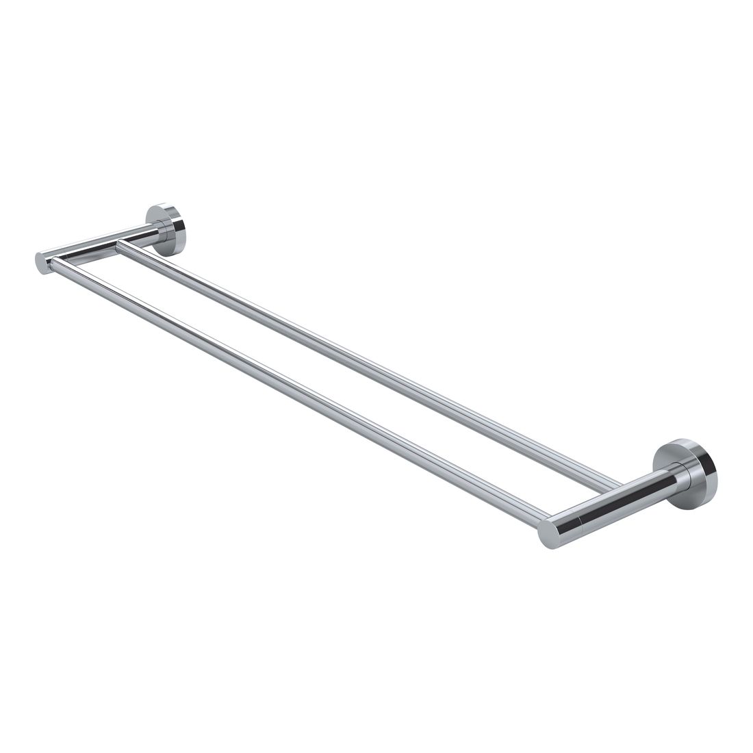 Round Double Towel Rail 600mm Chrome