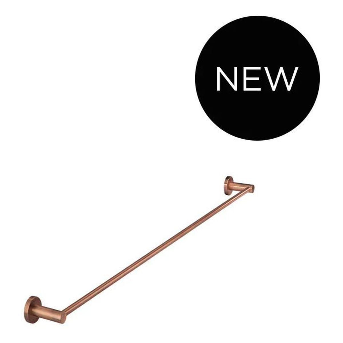 Round Single Towel Rail 600mm , Lustre Bronze
