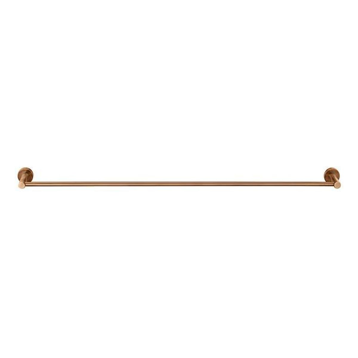 Round Single Towel Rail 600mm , Lustre Bronze