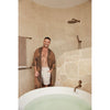 Round Single Towel Rail 600mm , Lustre Bronze