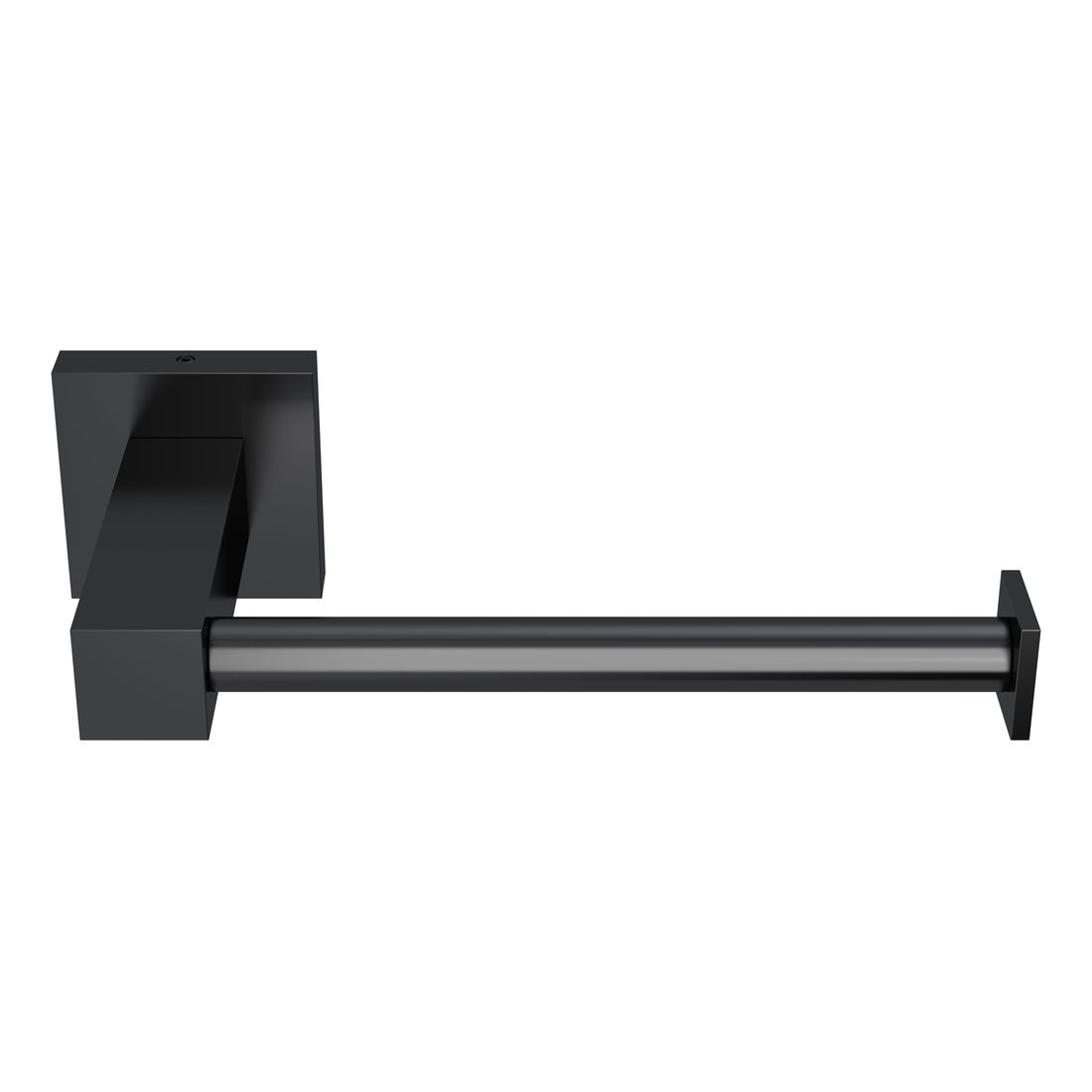 Square Toilet Roll Holder Matte Black