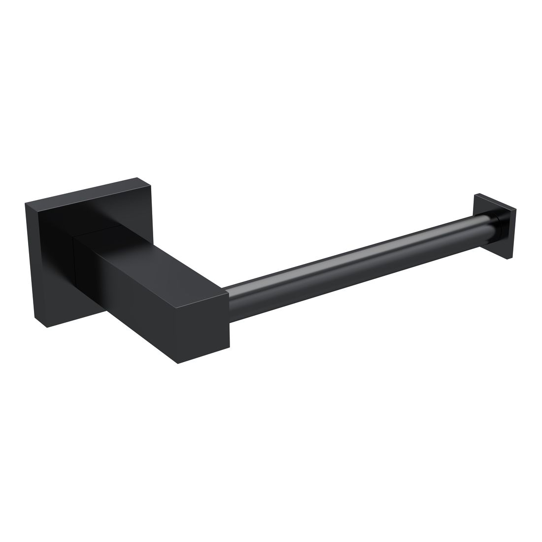 Square Toilet Roll Holder Matte Black