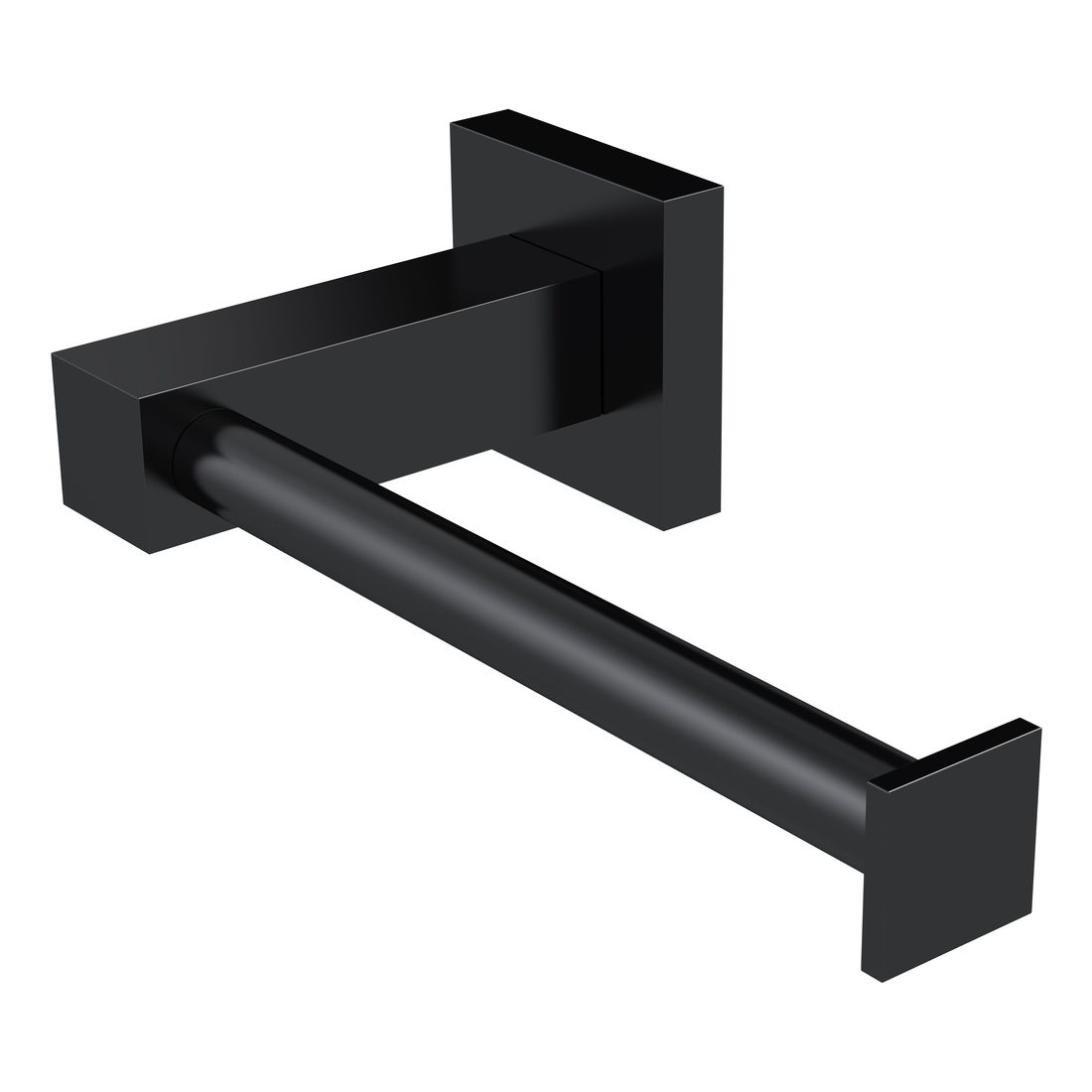 Square Toilet Roll Holder Matte Black