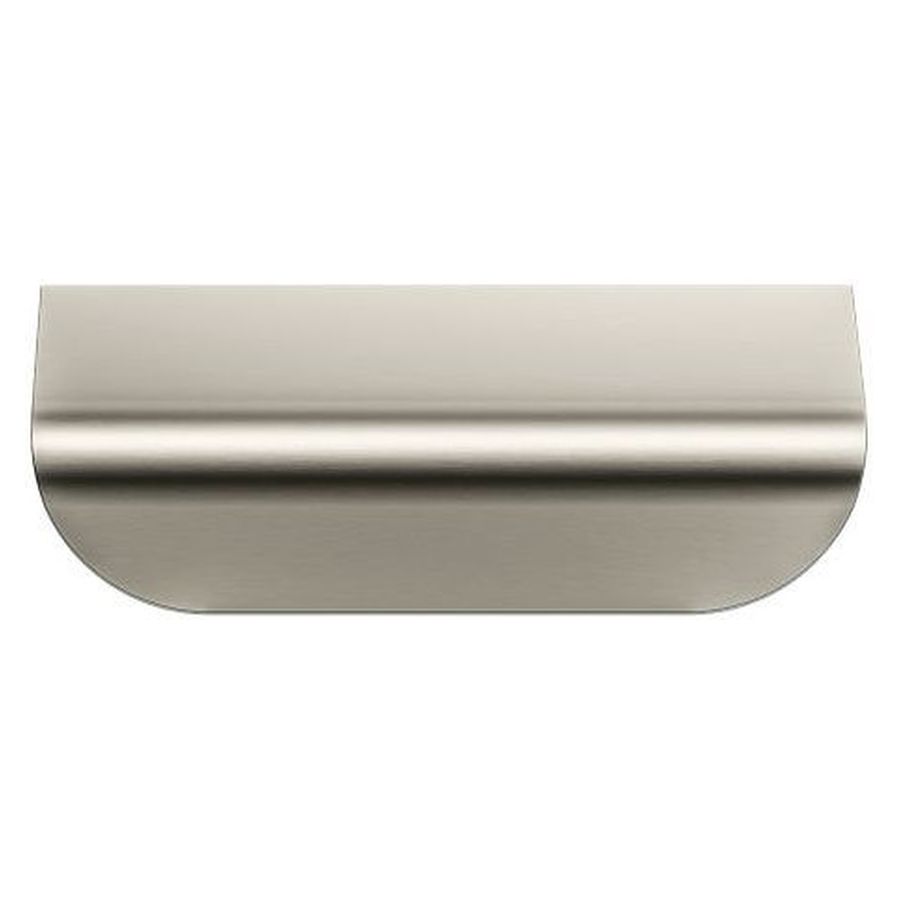 Öppen Edge-Pull 75mm Cabinet Handle (Brushed), Brushed Nickel