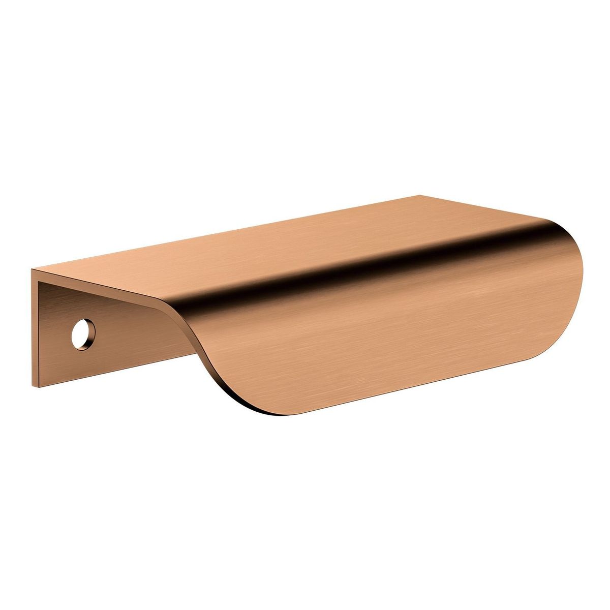 Öppen Edge-Pull 75mm Cabinet Handle (Brushed), Lustre Bronze