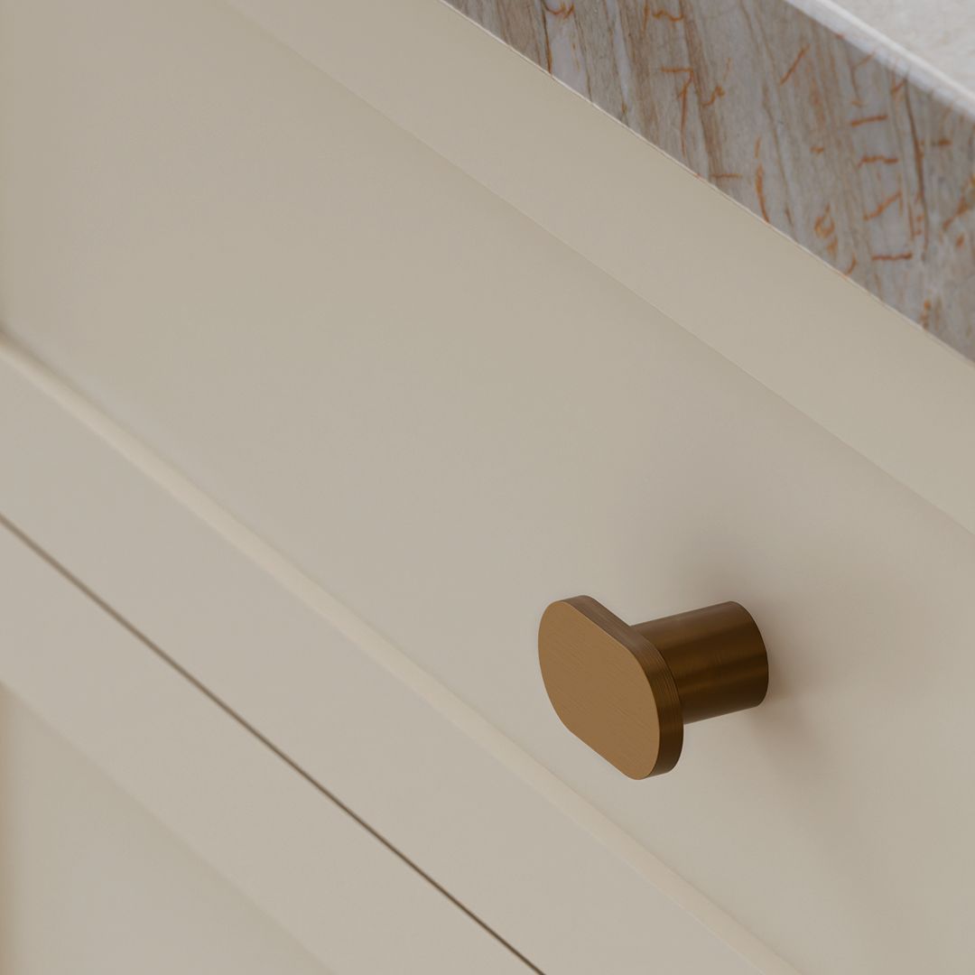 Öppen T-Pull Cabinet Handle (Brushed), Lustre Bronze