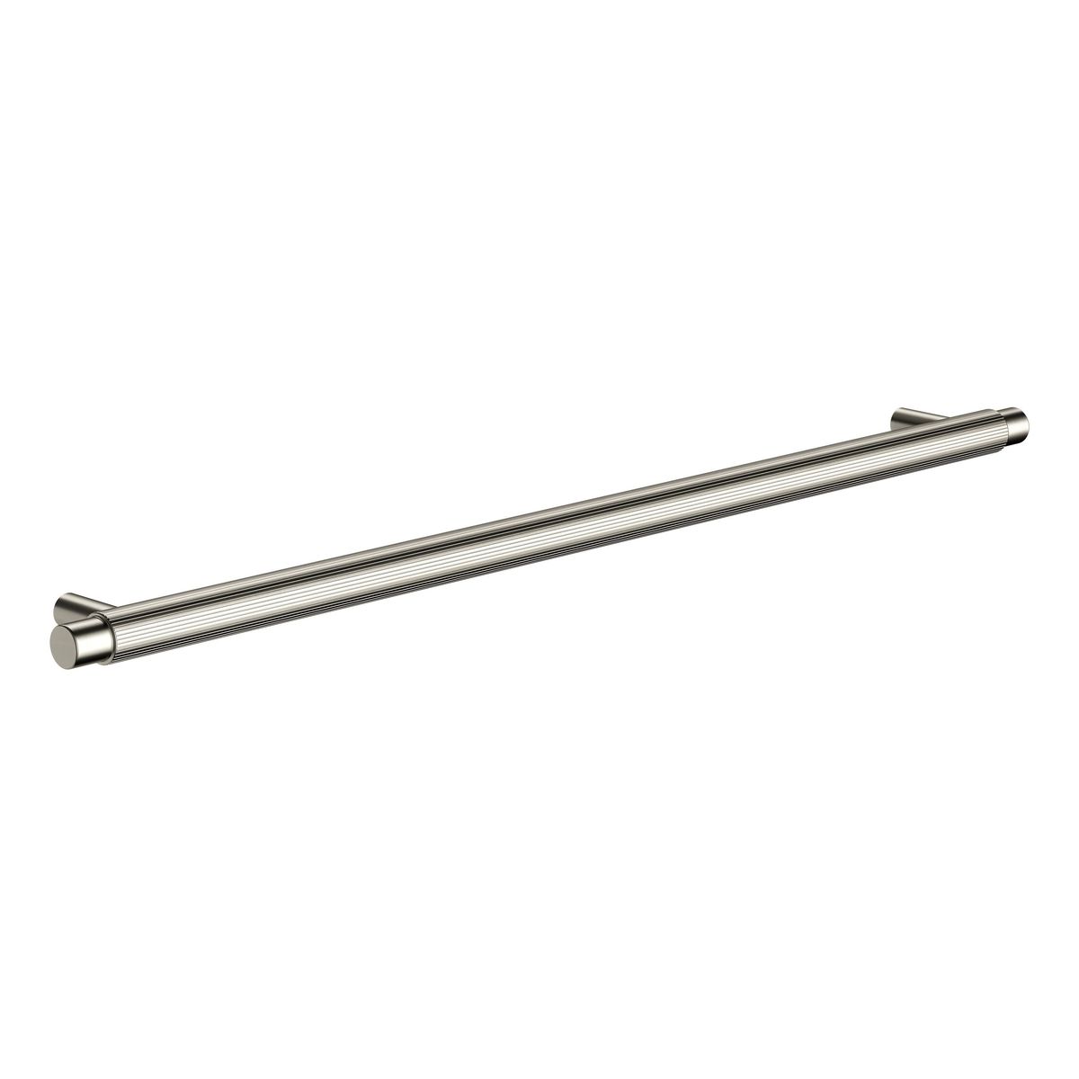 Öppen Round Pull 328mm Cabinet Handle (Linear Knurled), Brushed Nickel