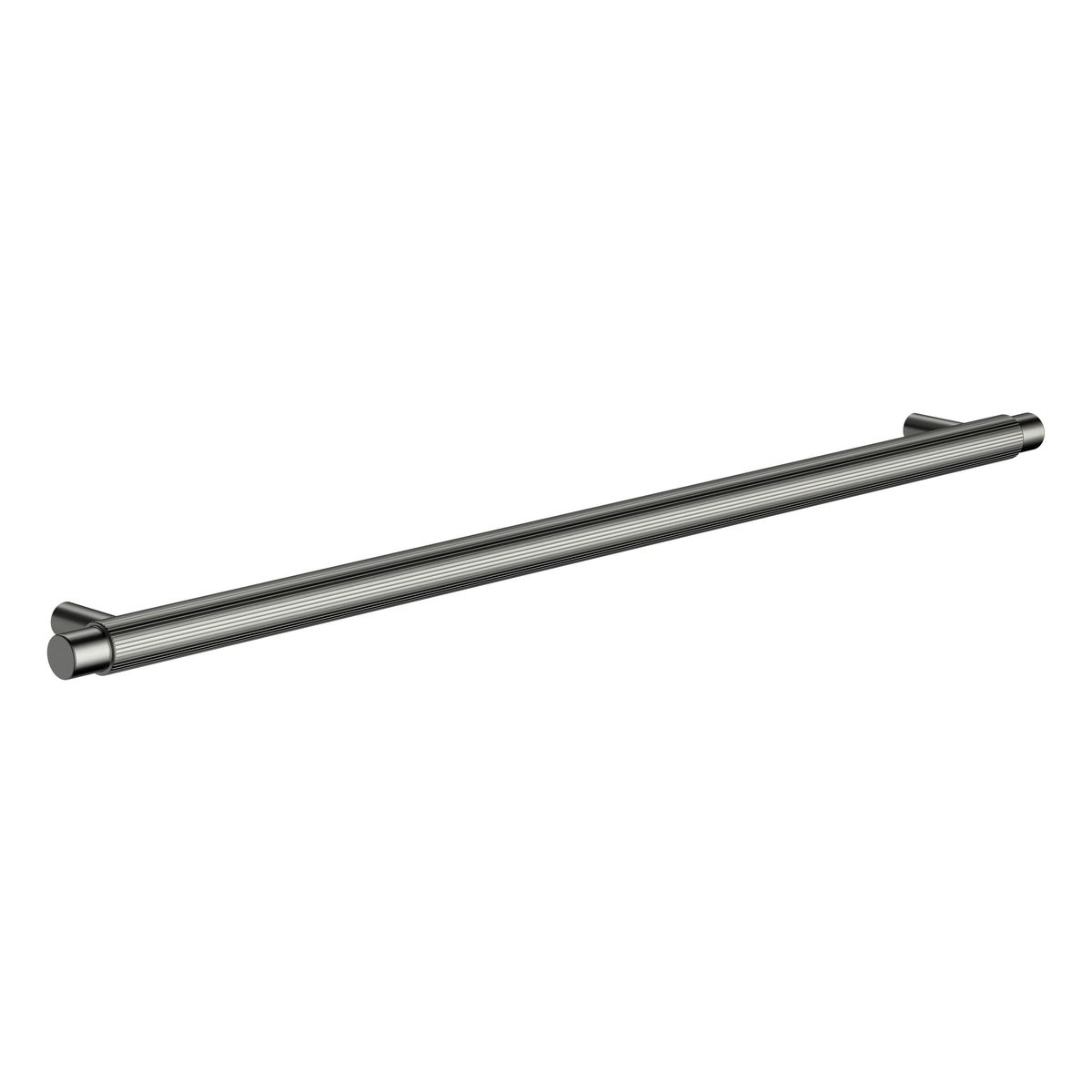 Öppen Round Pull 328mm Cabinet Handle (Linear Knurled), Shadow