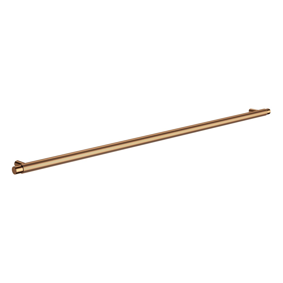 Öppen Round Pull 520mm Cabinet Handle (Linear Knurled), Lustre Bronze