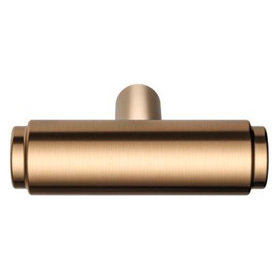 Öppen T-Pull Cabinet Handle (Brushed-Linear), Lustre Bronze
