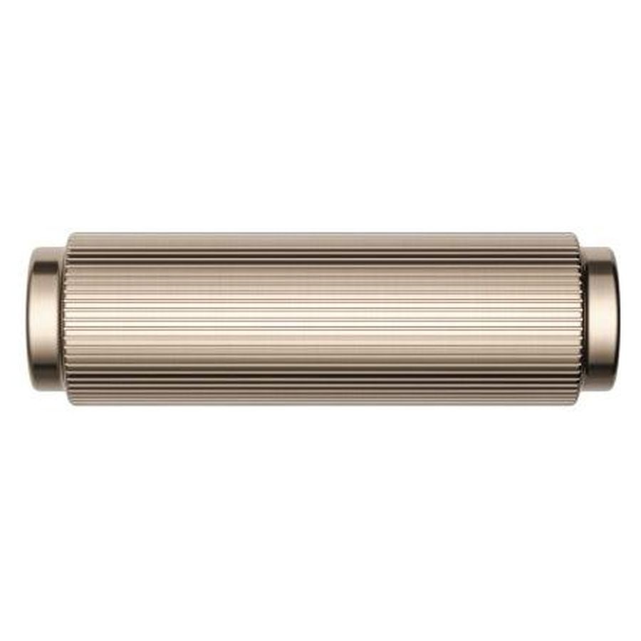 Öppen T-Pull Cabinet Handle (Linear Knurled), Champagne