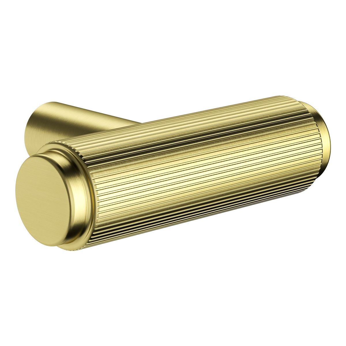 Öppen T-Pull Cabinet Handle (Linear Knurled), Tiger Bronze