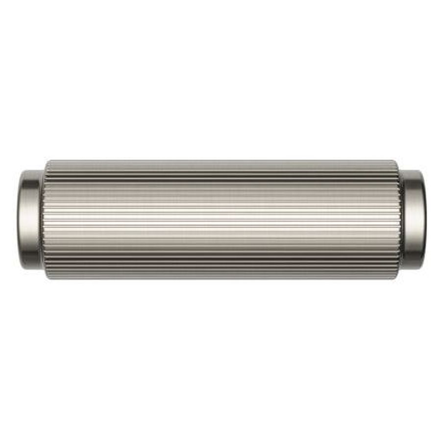 Öppen T-Pull Cabinet Handle (Linear Knurled), Brushed Nickel