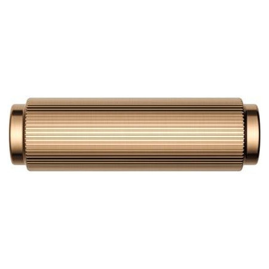 Öppen T-Pull Cabinet Handle (Linear Knurled), Lustre Bronze
