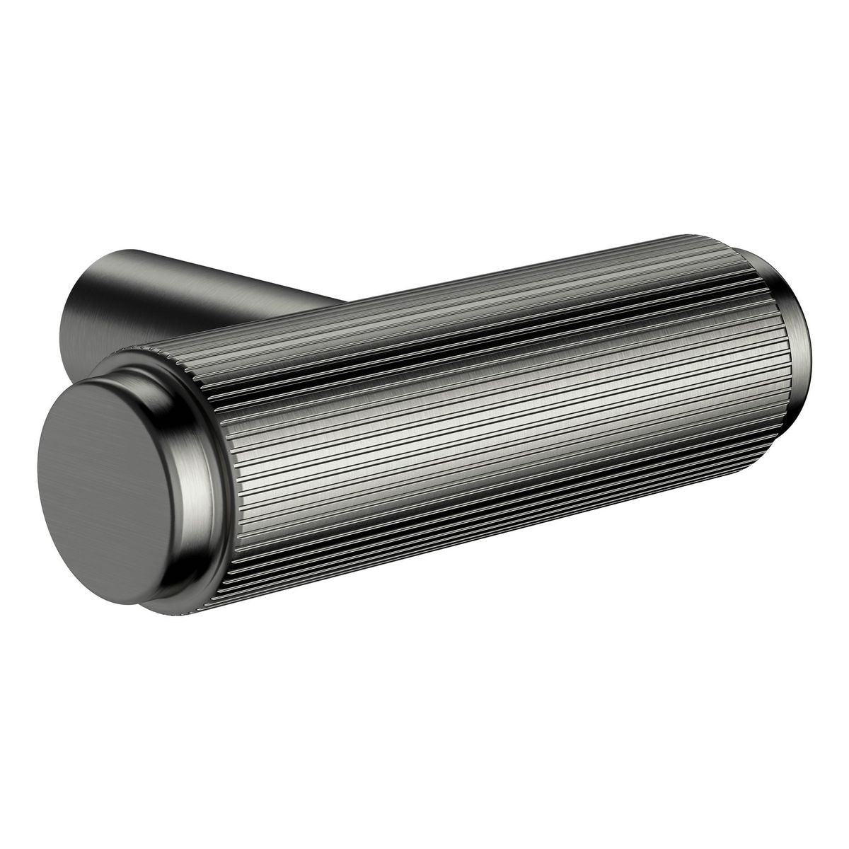 Öppen T-Pull Cabinet Handle (Linear Knurled), Shadow