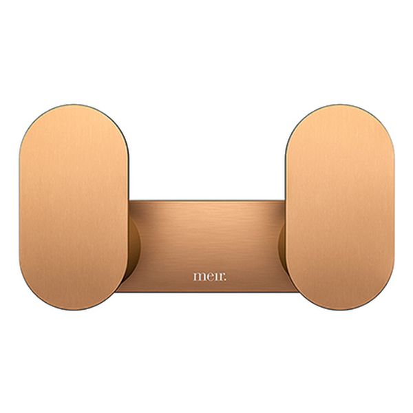Curvae Double Robe Hook - Lustre Bronze