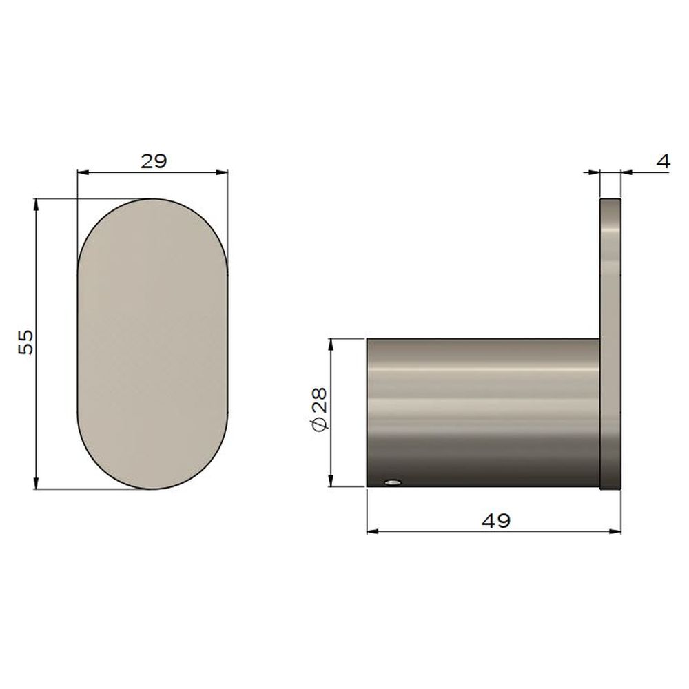 Curvae Single Robe Hook - Brushed Nickel