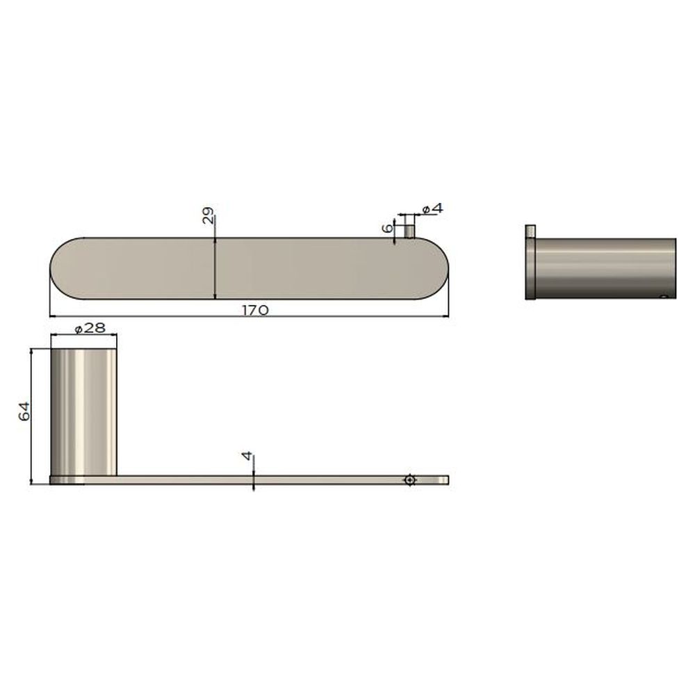 Curvae Toilet Roll Holder - Lustre Bronze