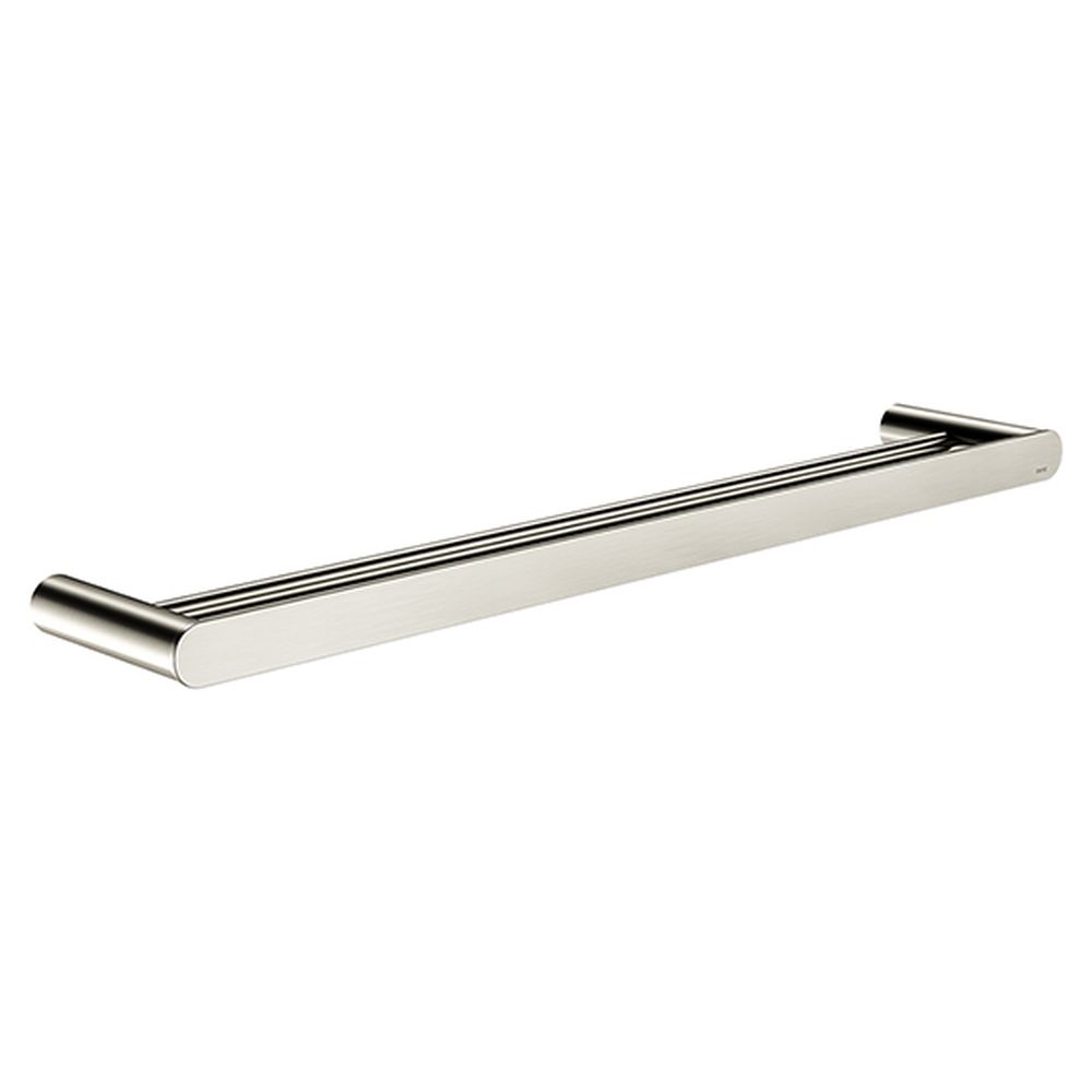 Curvae Double Towel Rail 600mm - Brushed Nickel