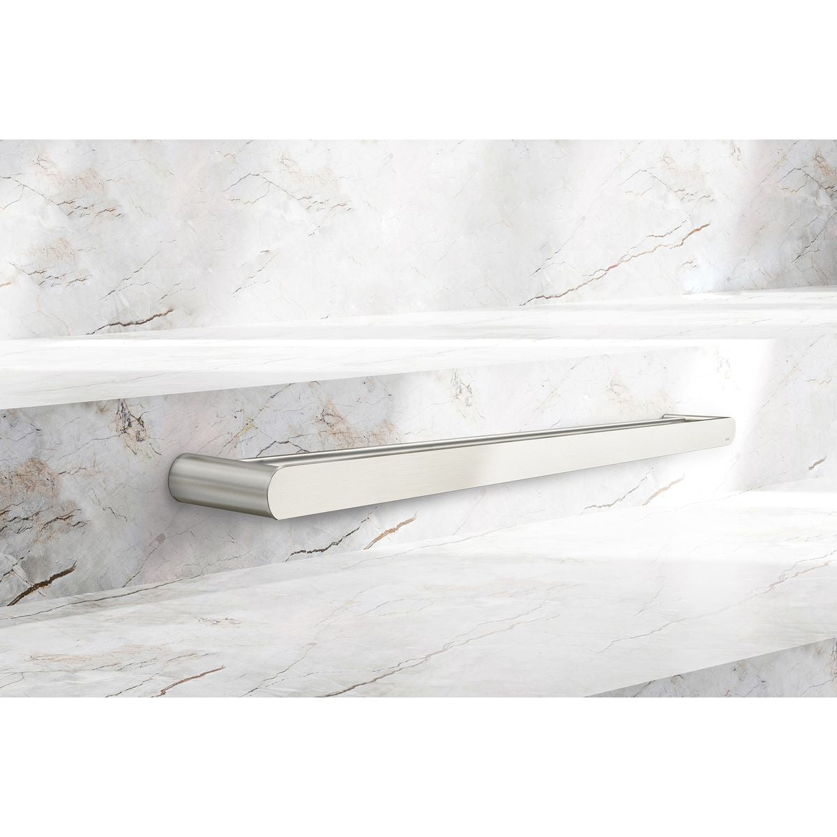 Curvae Double Towel Rail 600mm - Brushed Nickel