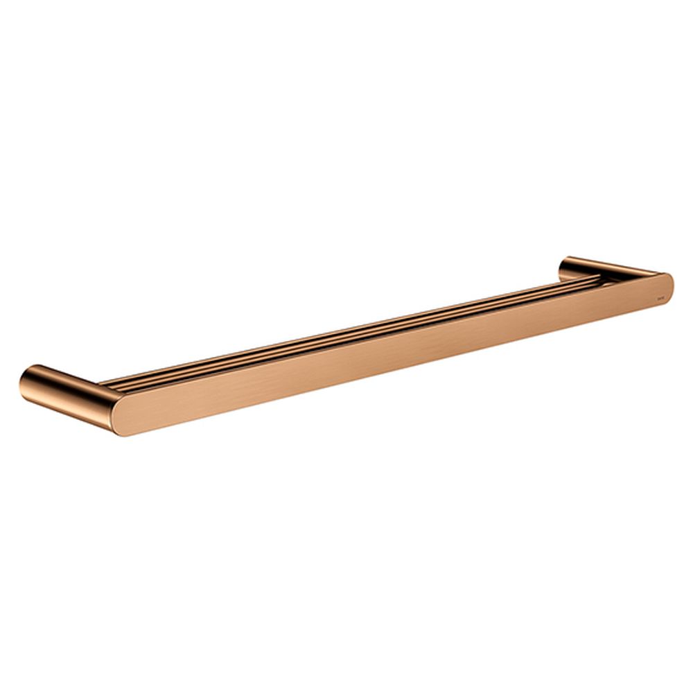 Curvae Double Towel Rail 600mm - Lustre Bronze
